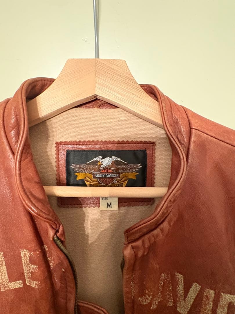Harley Davidson ブラウンレザージャケット M