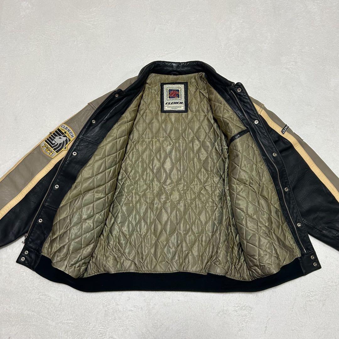 希少　ヴィンテージ　ラムレザージャケット　ワッペンXL プロフェッショナルレザー
