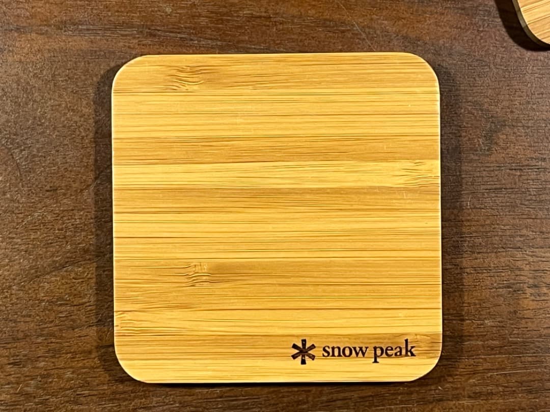  Peak 非売品 竹コースター4枚 ノベルティ キャンプ