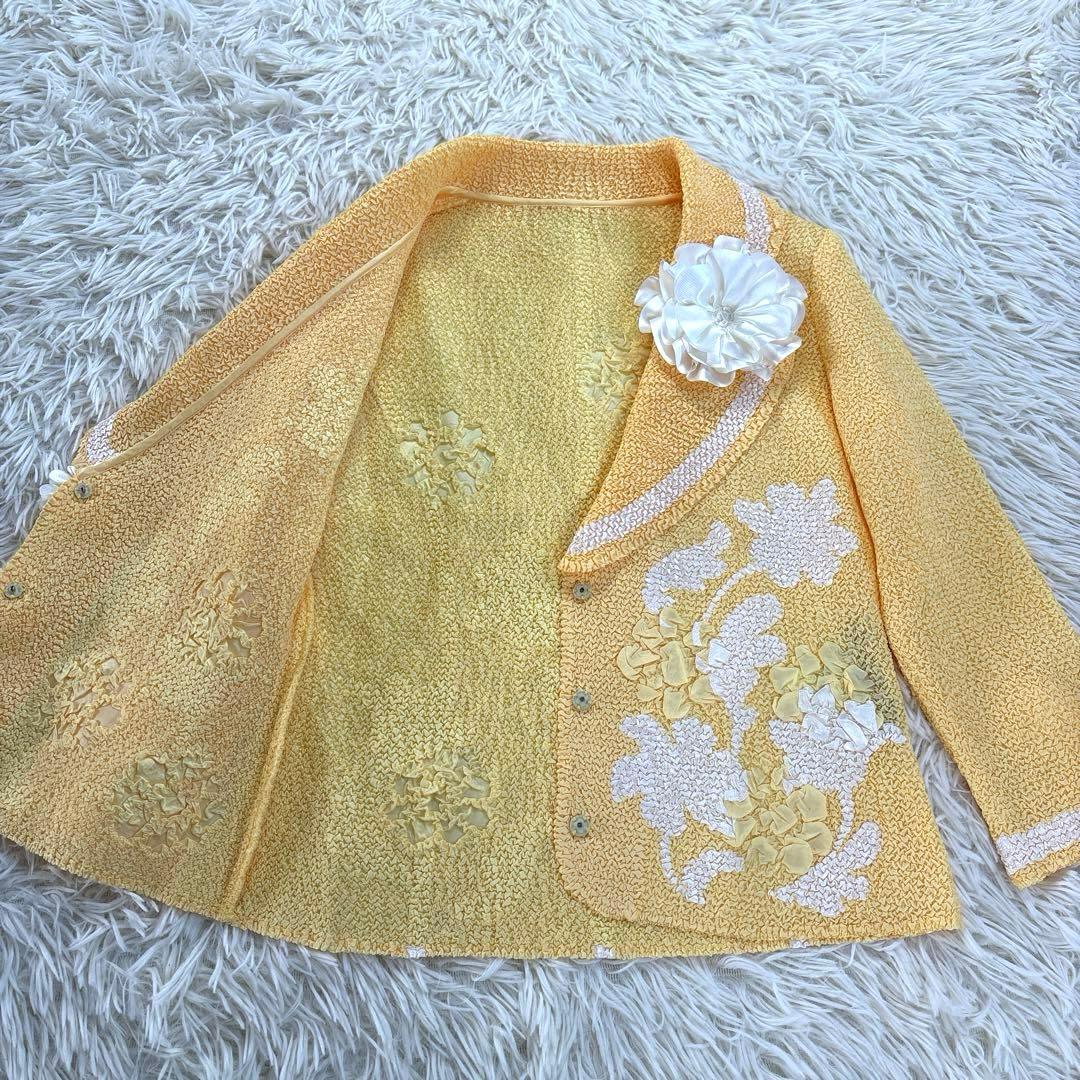 美品 ノコオーノ NOKO OHNO プリーツ ジャケット 花