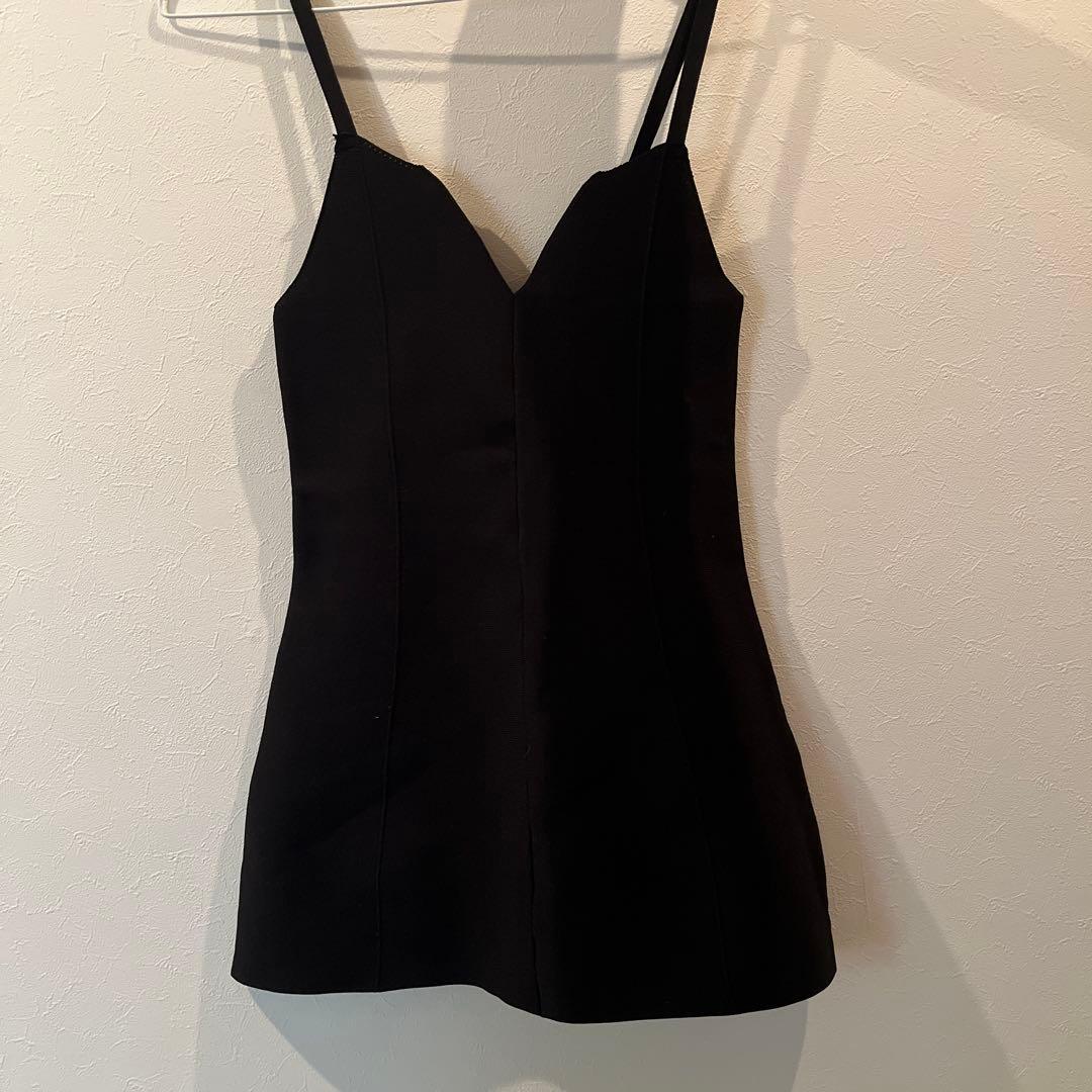 トップス Ameri PEPLUM FLARE BUSTIER KNIT