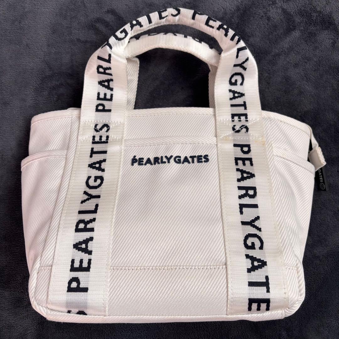 PEARLY GATES ラウンドバッグ ホワイト