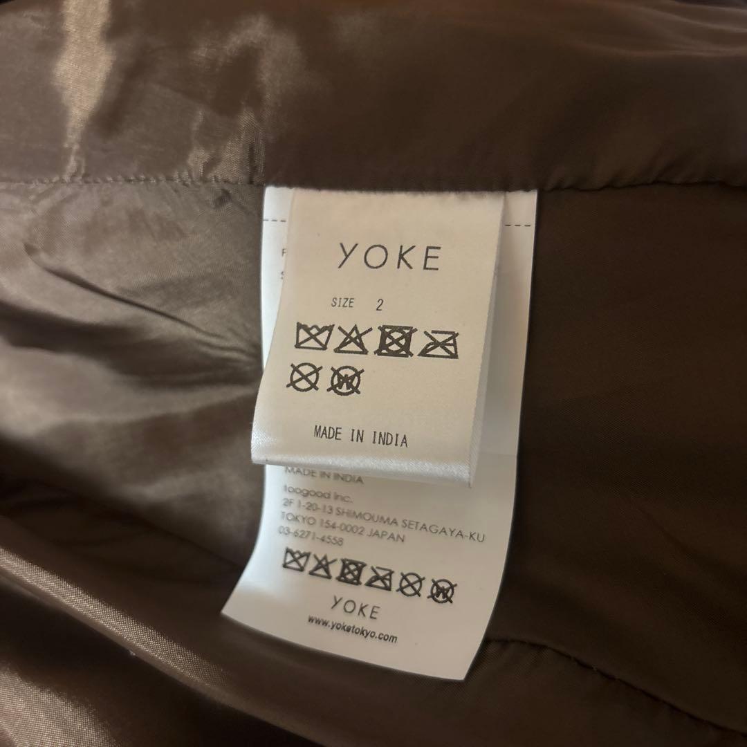 YOKE Carf Leather Truck Jacket ブラウン　2