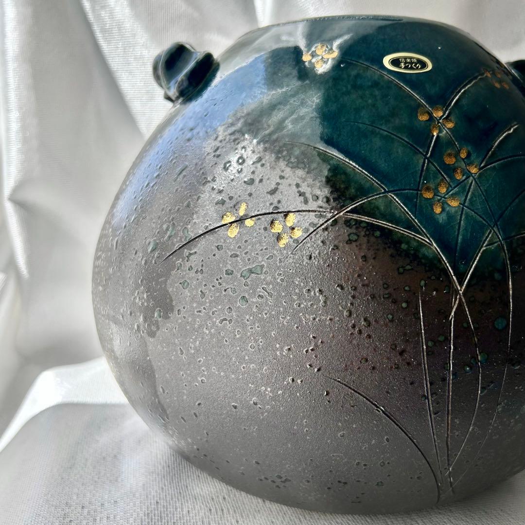 信楽焼 手作り 陶器製 花瓶 花器 フラワーベース 和風 生け花 生花
