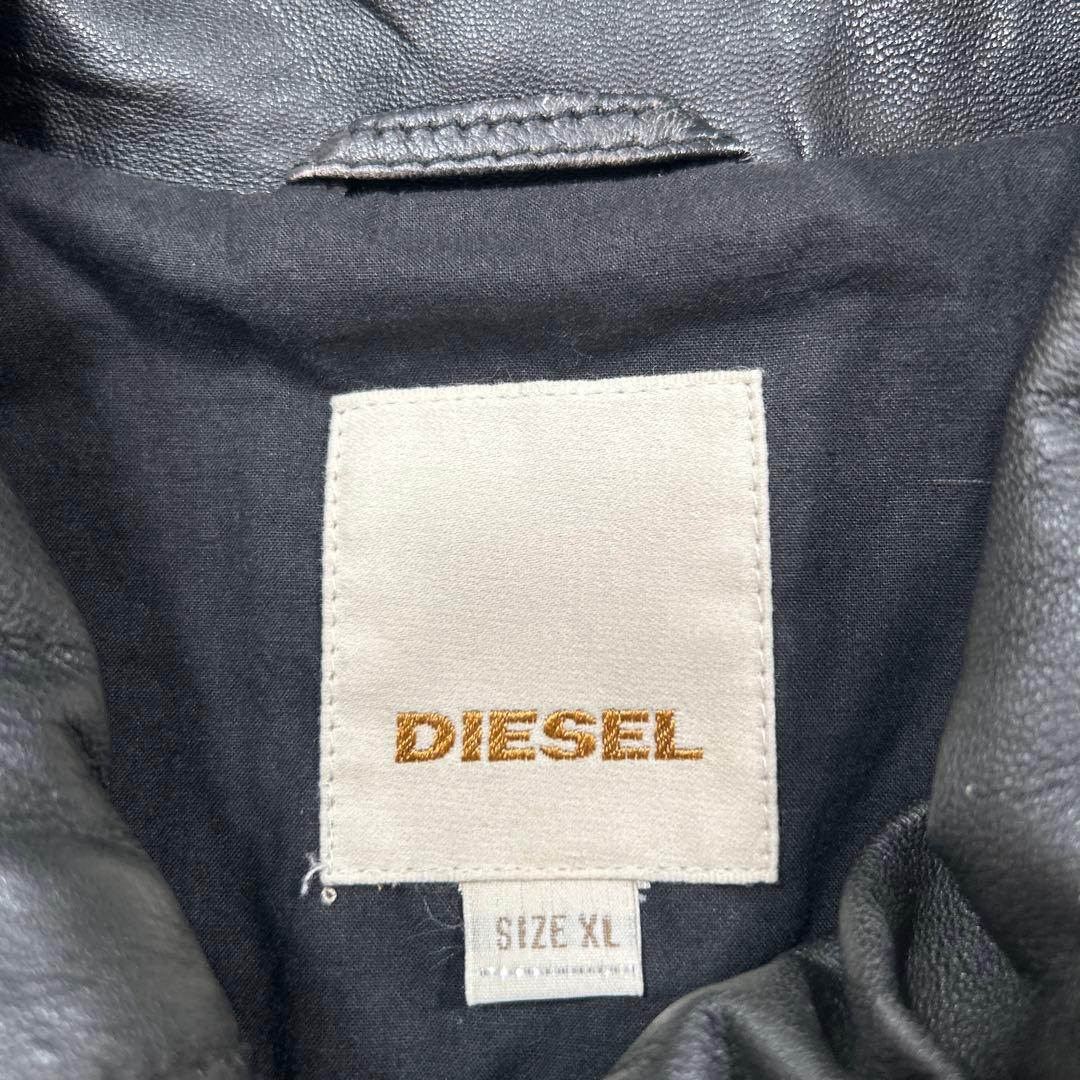 【羊革XL】幻の逸材 DIESEL レザージャケット 希少色 ラムレザー 激レア