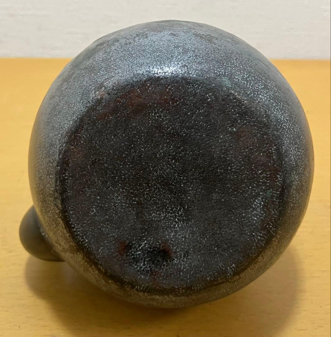 【時代物】古い金属製のやかん 煎茶道具 骨董 アンティーク（素材：おそらく銅）