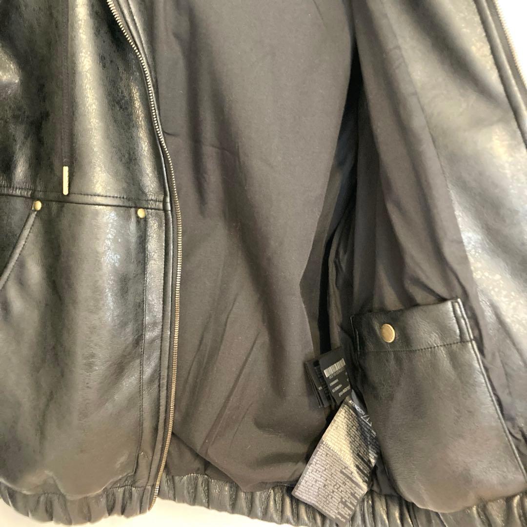 極美品 ZARA レザーパーカー S フーデッドジャケット ザラ 有名人着用