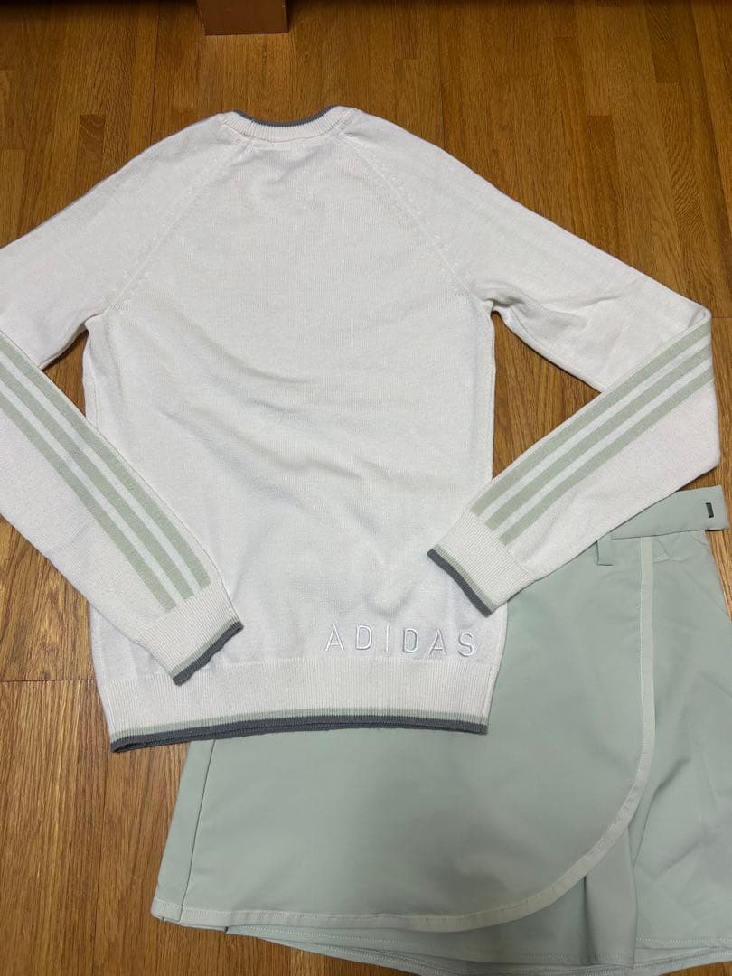 adidas セーター×巻きスカート セットアップ