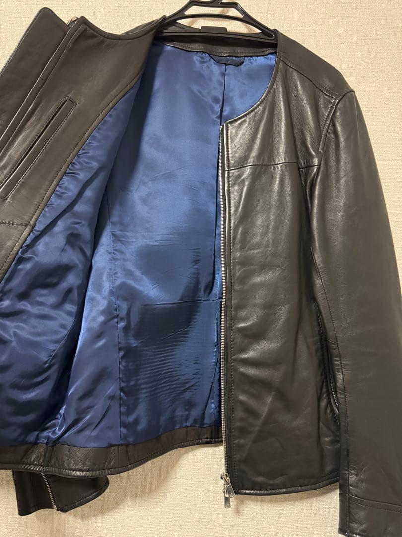 アバハウス ラムレザー シングルライダースジャケット