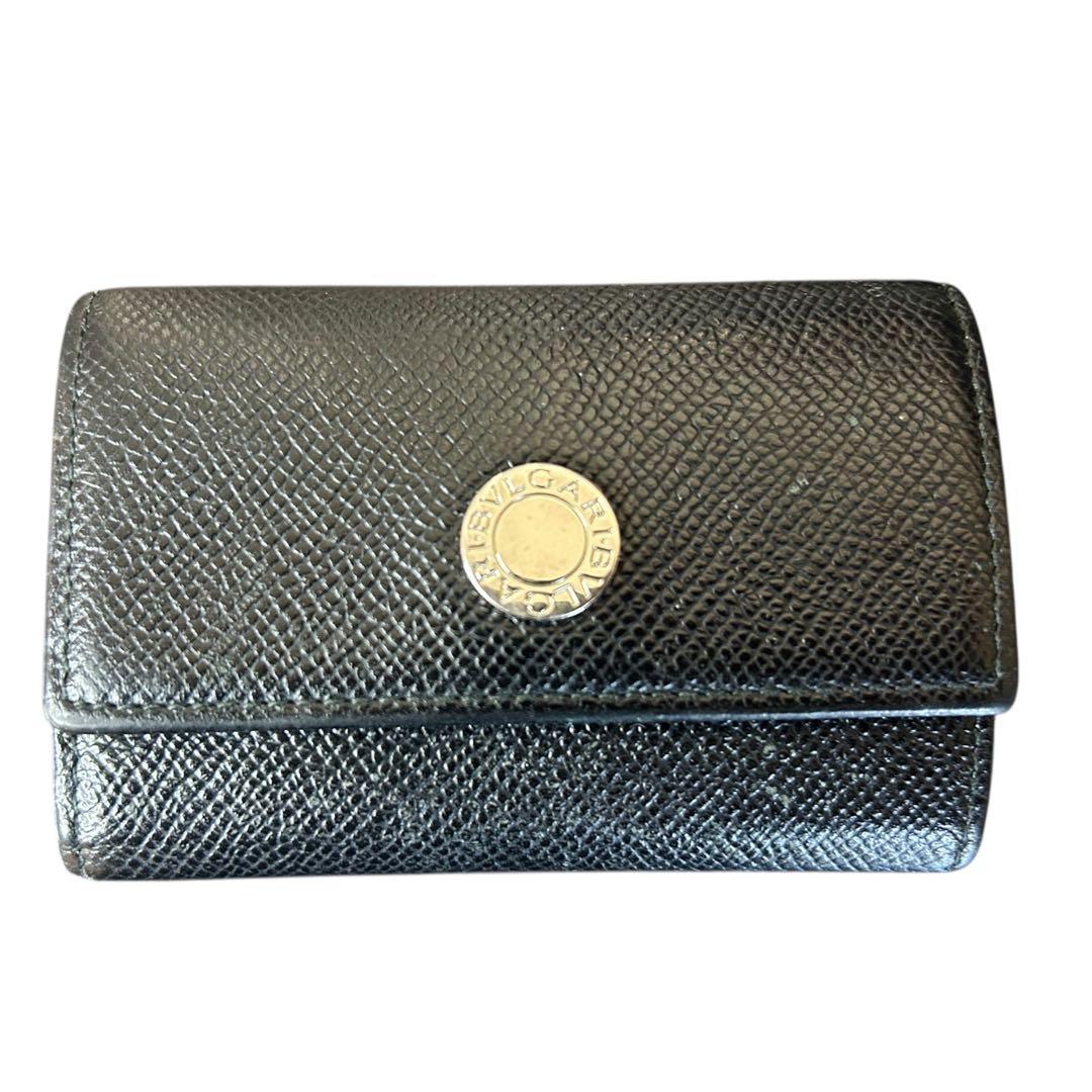 【BVLGARI】6連 キーケース ブラック 美品 箱付き 鑑定済