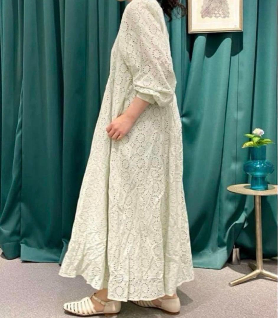 ヌキテパ CottonFlowerHemlaGatherDress ワンピース