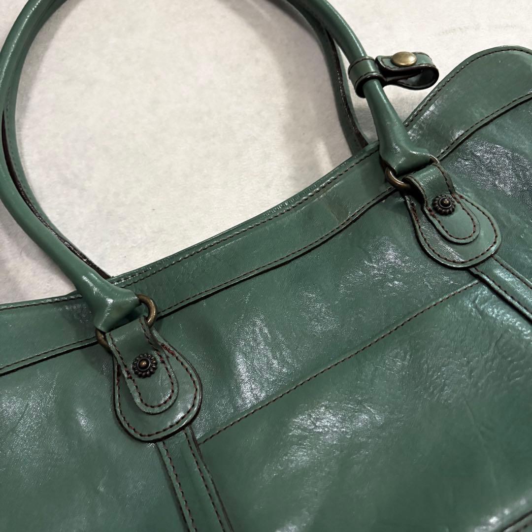 バッグ archive green leather hand bag y2k