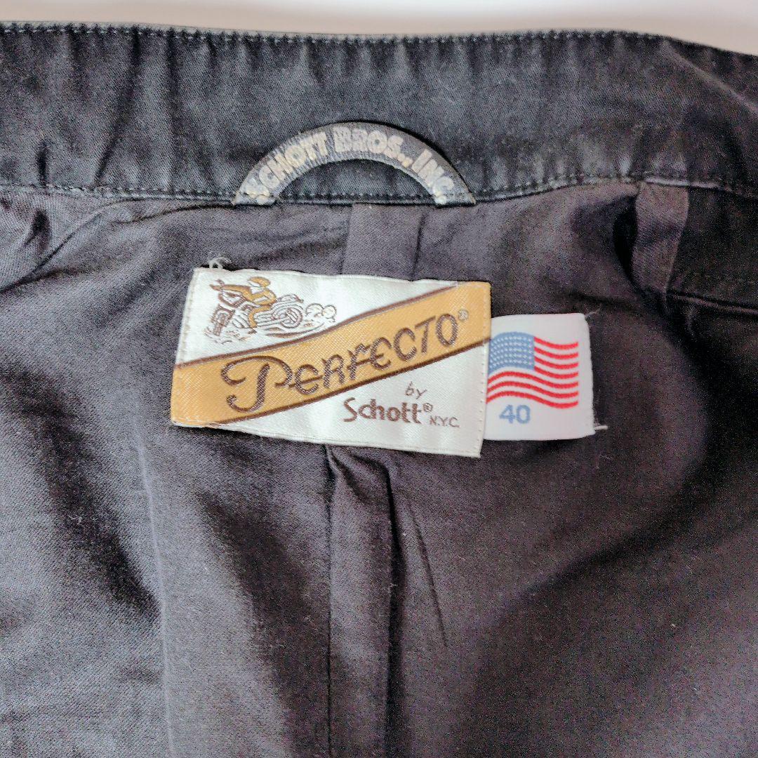 Schott シングルライダースジャケット サイズ40 コットン 日本製