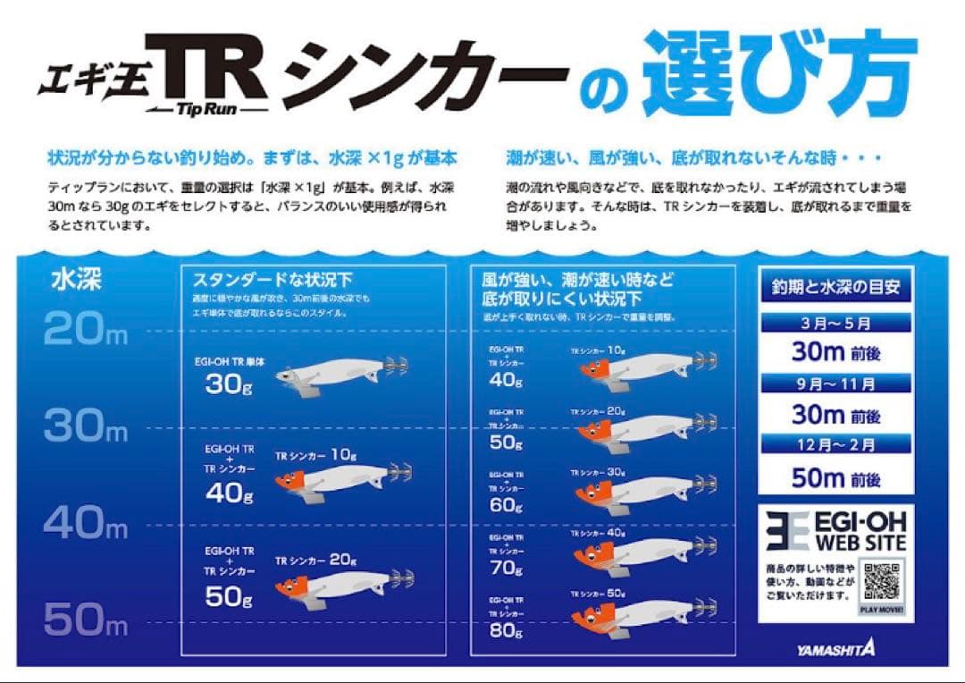 【新品未使用】ヤマシタ ティップランエギ　5個セット エギ王TR