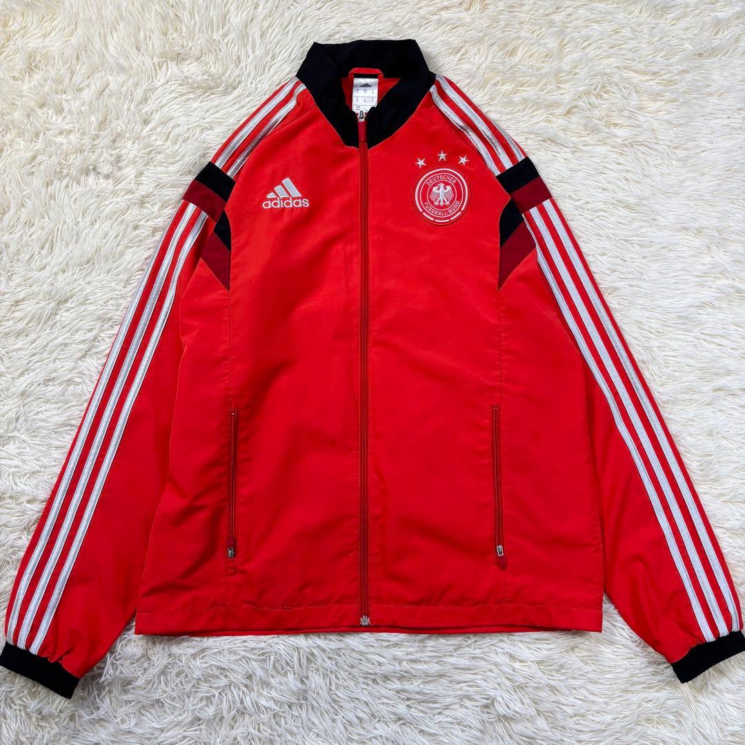 アディダス ドイツ代表 トラックジャケット DFB 刺繍ロゴ ジャージ 赤