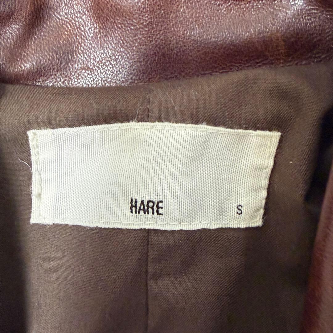 新品タグ付き HARE ラムレザー 本革 ジャケット A-2 短尺