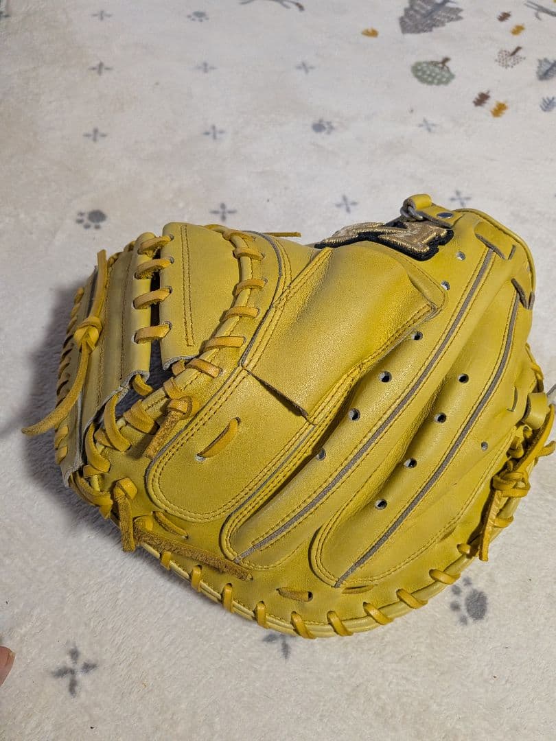 ハイゴールド イエロー硬式キャッチャーミット