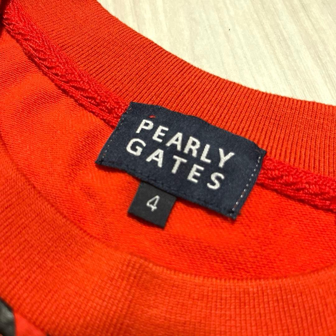 美品★PEARLY GATES★長袖スウェット　メンズ　4(M) オレンジ×黒
