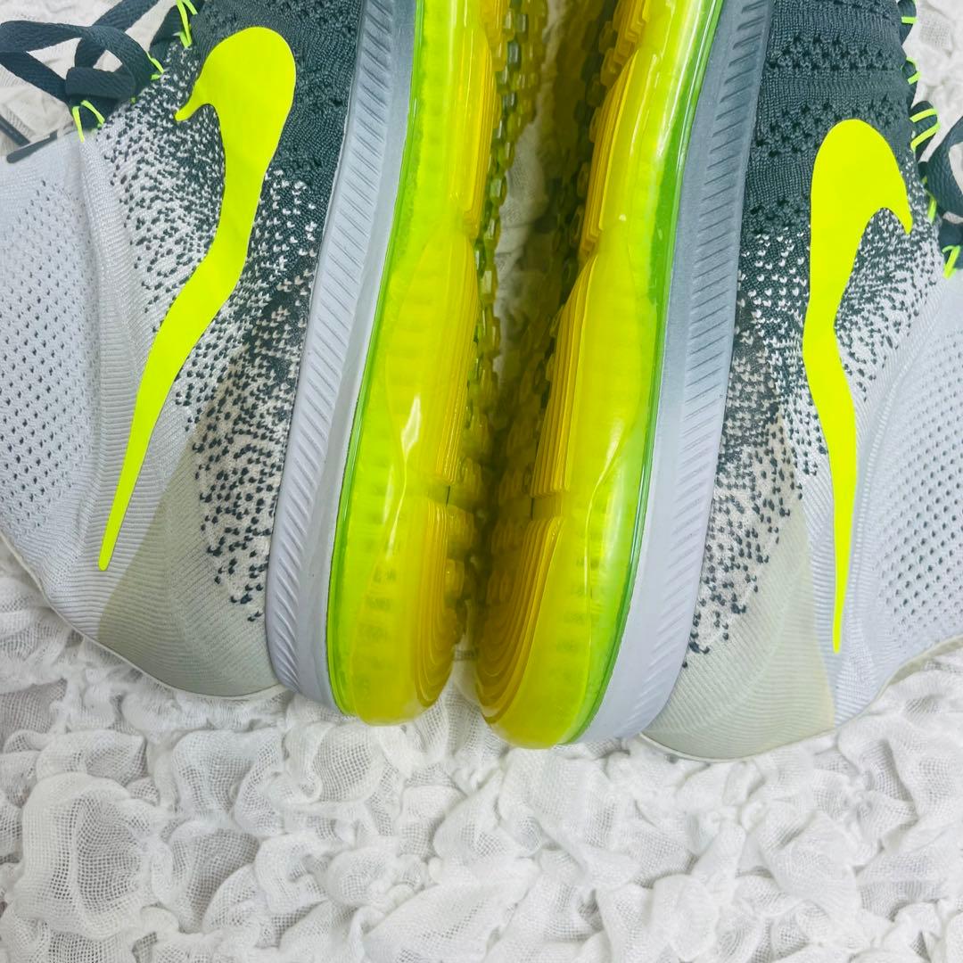 ナイキNIKEフライニットレーサー27.5完売品ランニングシューズマラソン蛍光