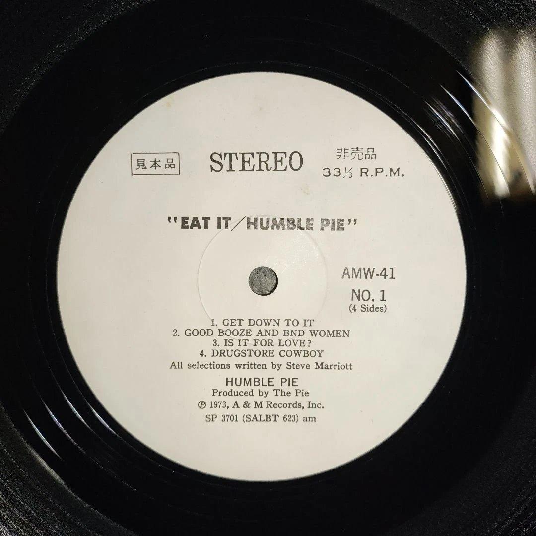 【希少！白ラベル見本盤２ＬＰレコード】ハンブル・パイ／イート・イット