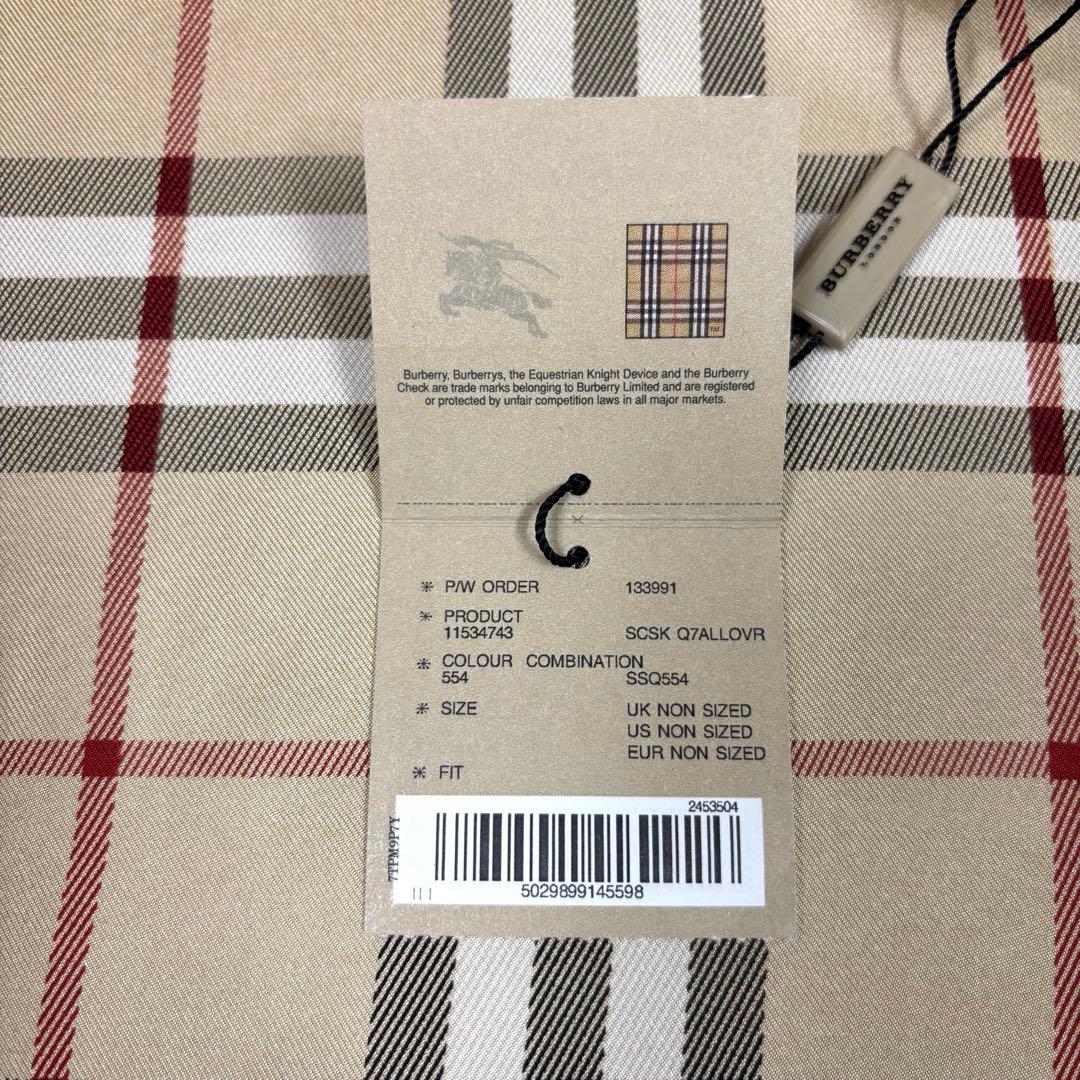新品タグ付❇️バーバリー スカーフ シルク100% ノバチェック 絹 ベージュ