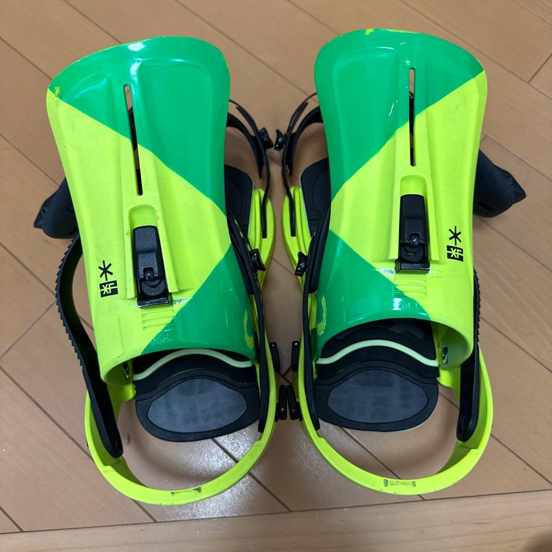 FLUX スノーボードビンディング グリーン/ブラック　XF MLサイズ