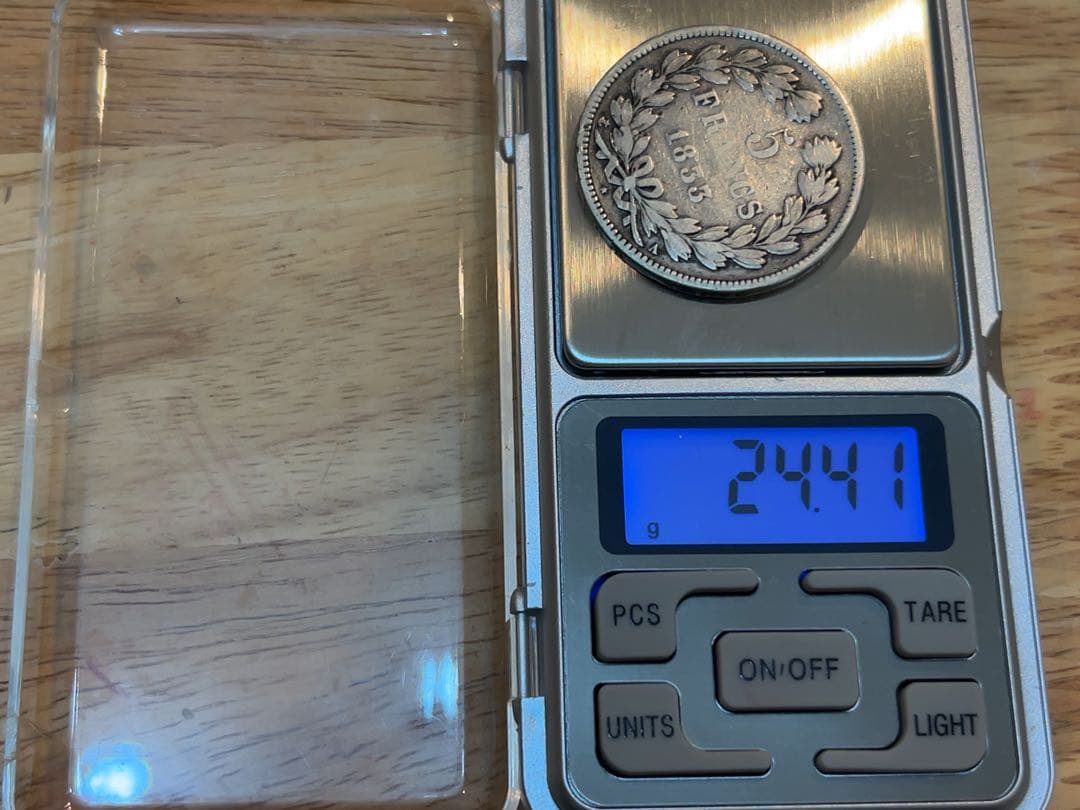 ③1833年　フランス　5フラン 銀貨 5 francs古銭