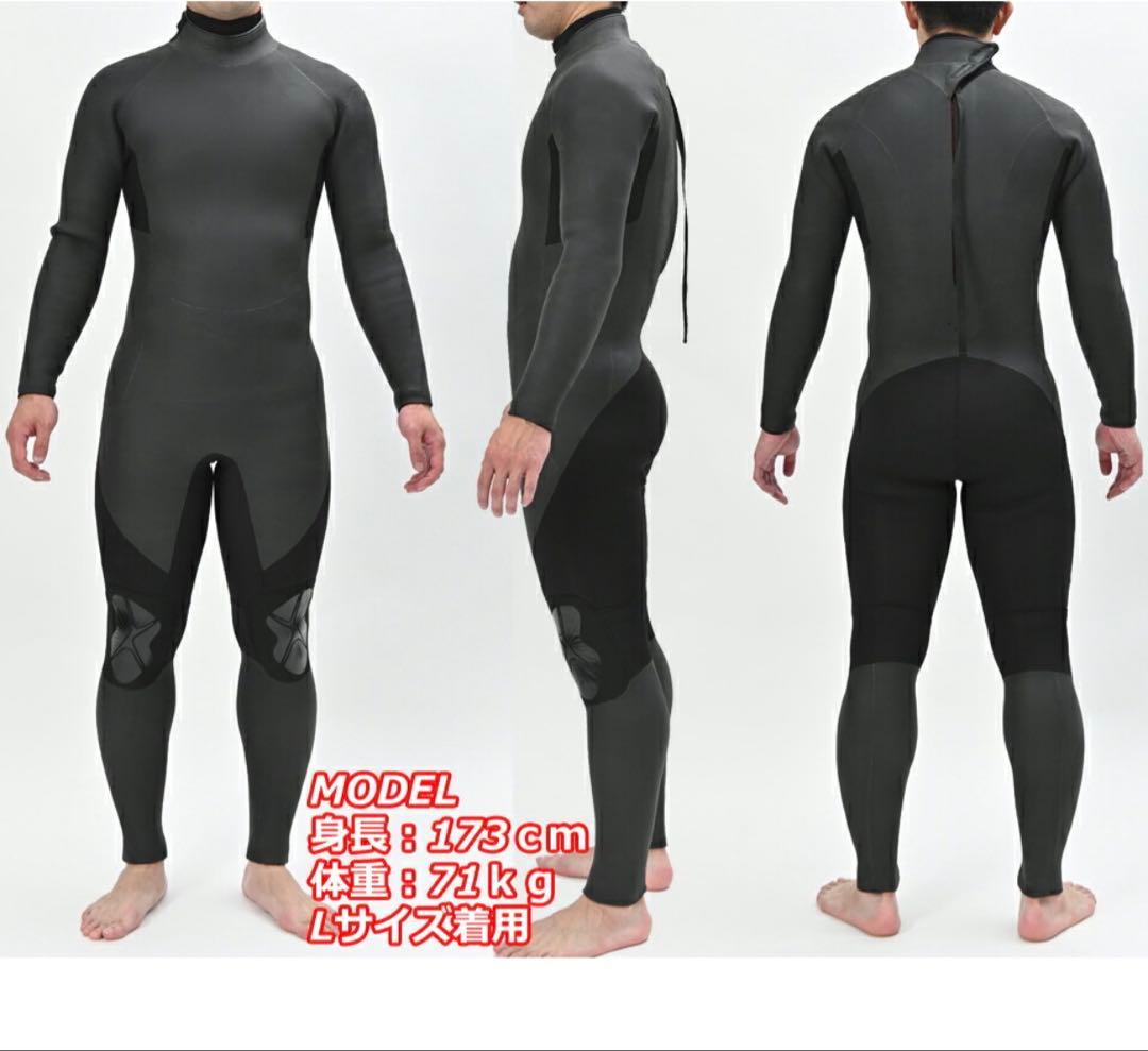ANDNEWYOU セミドライスーツ 5×3mm バックジップ XL