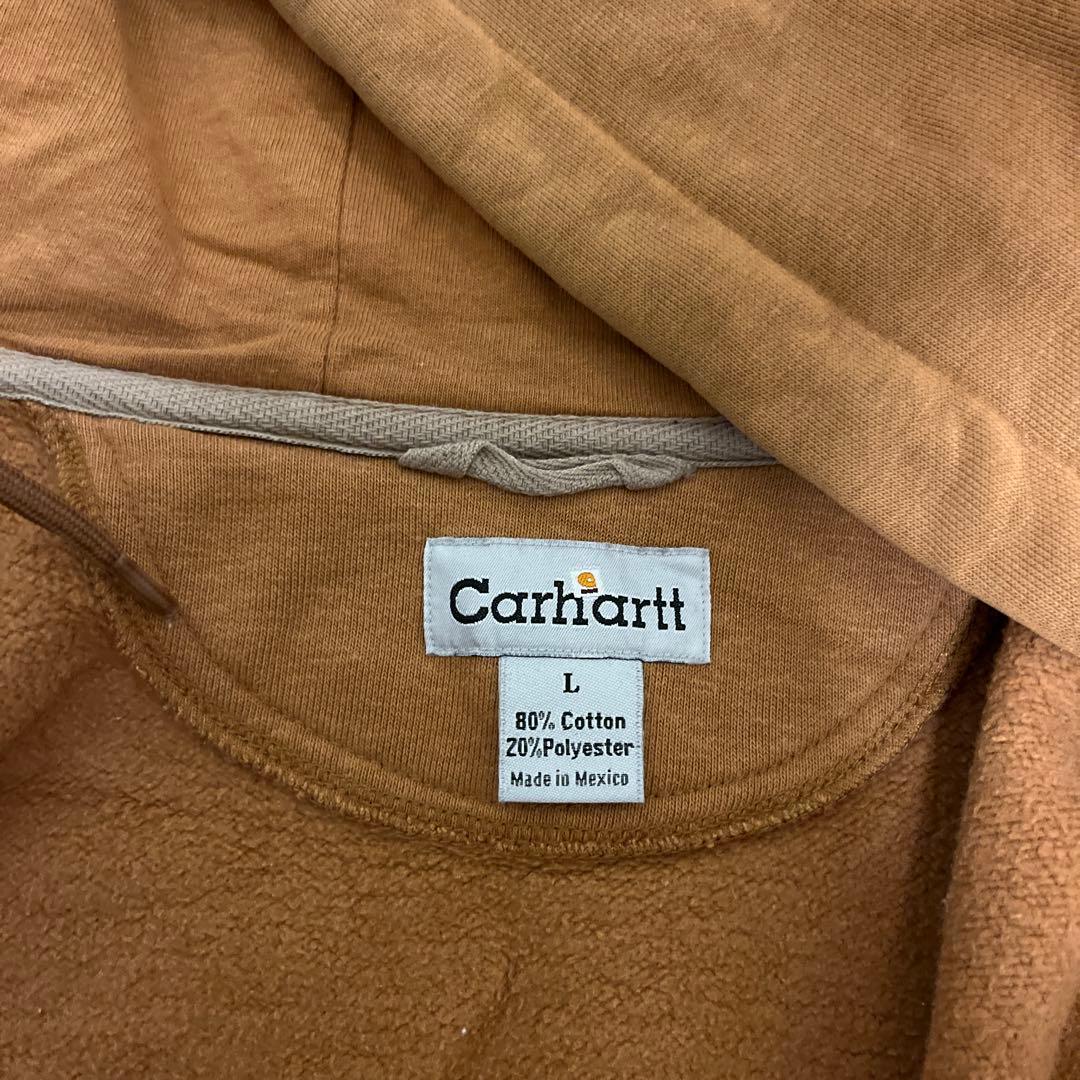 Carhartt ブラウン フルジップフーディ