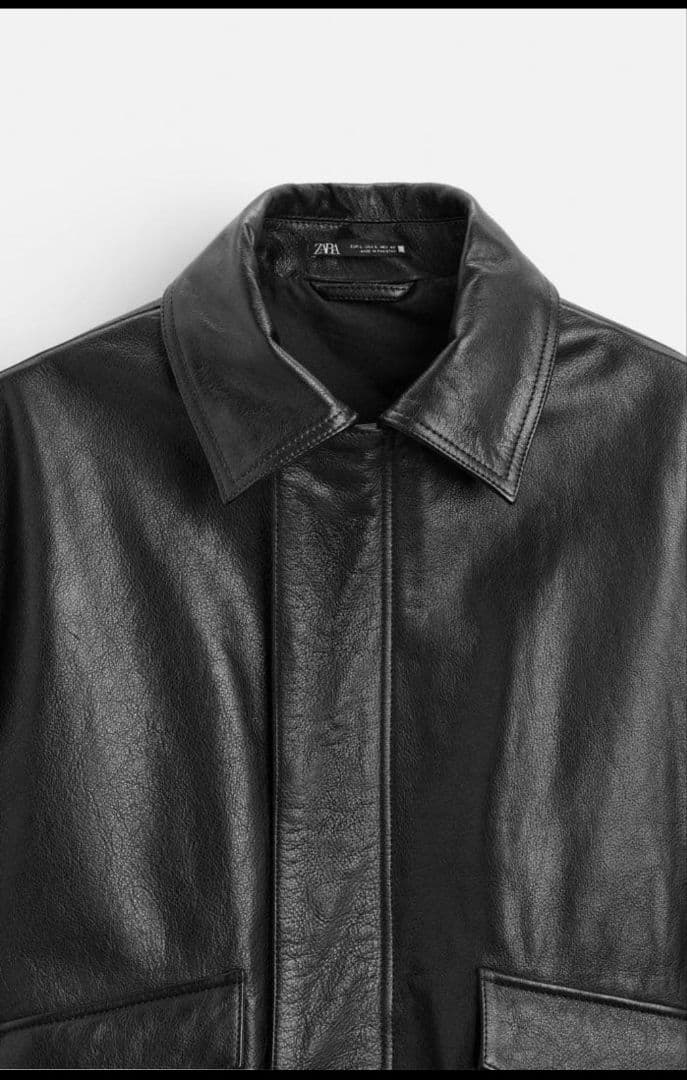 ZARA 黒 レザージャケット EU M A2　定価39900