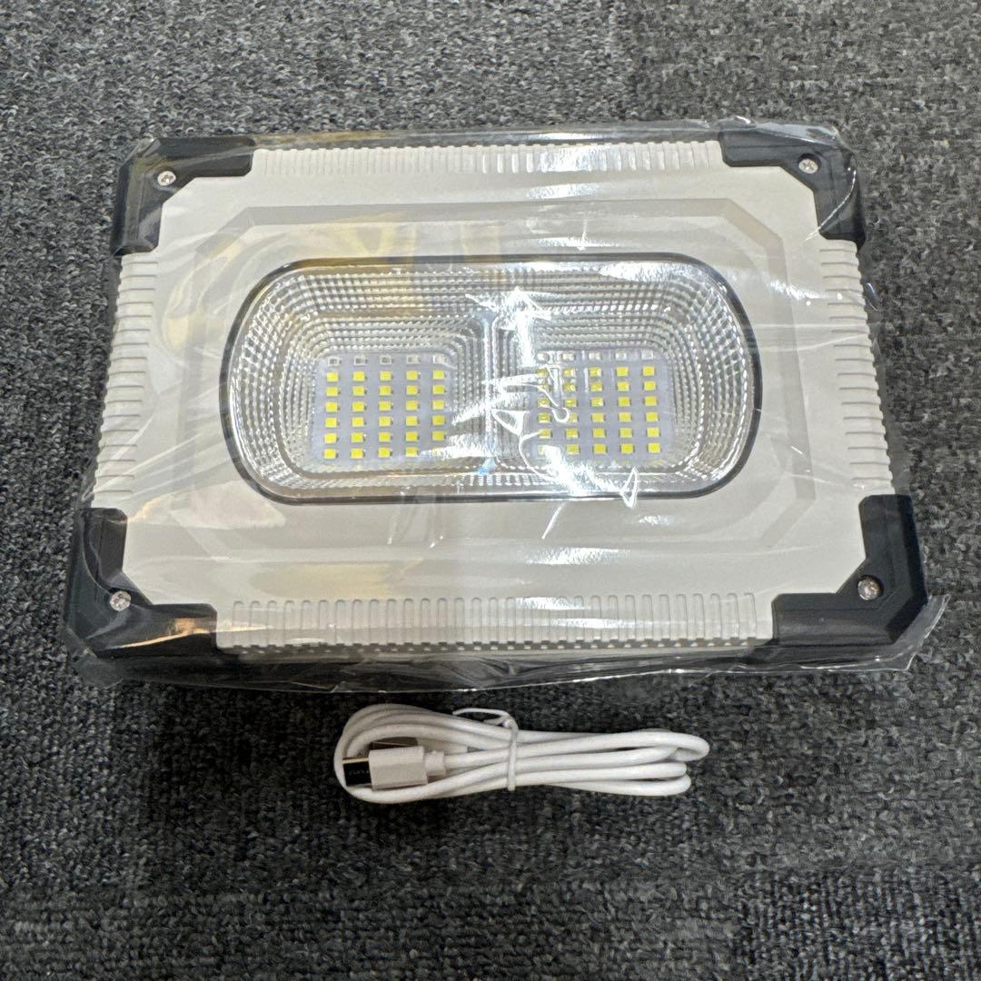 ソーラーLEDライト ホワイト 充電ケーブル付