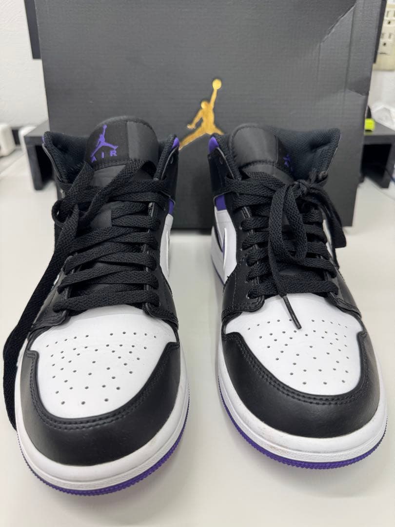 【割引中】NIKE ナイキAIR JORDAN1 コートパープル　25cm