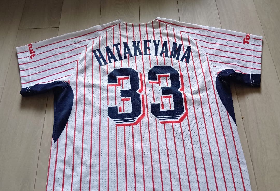 【当時物】ヤクルト　スワローズ　畠山　ホーム　ユニフォーム　ゼット　XL フリー