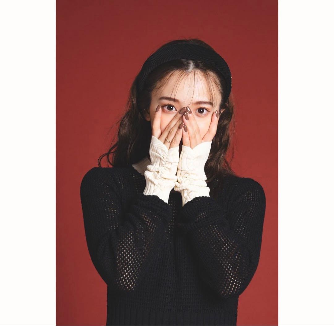 あんず【美品】PINUE メッシュ×リブ ニットワンピース 黒 M