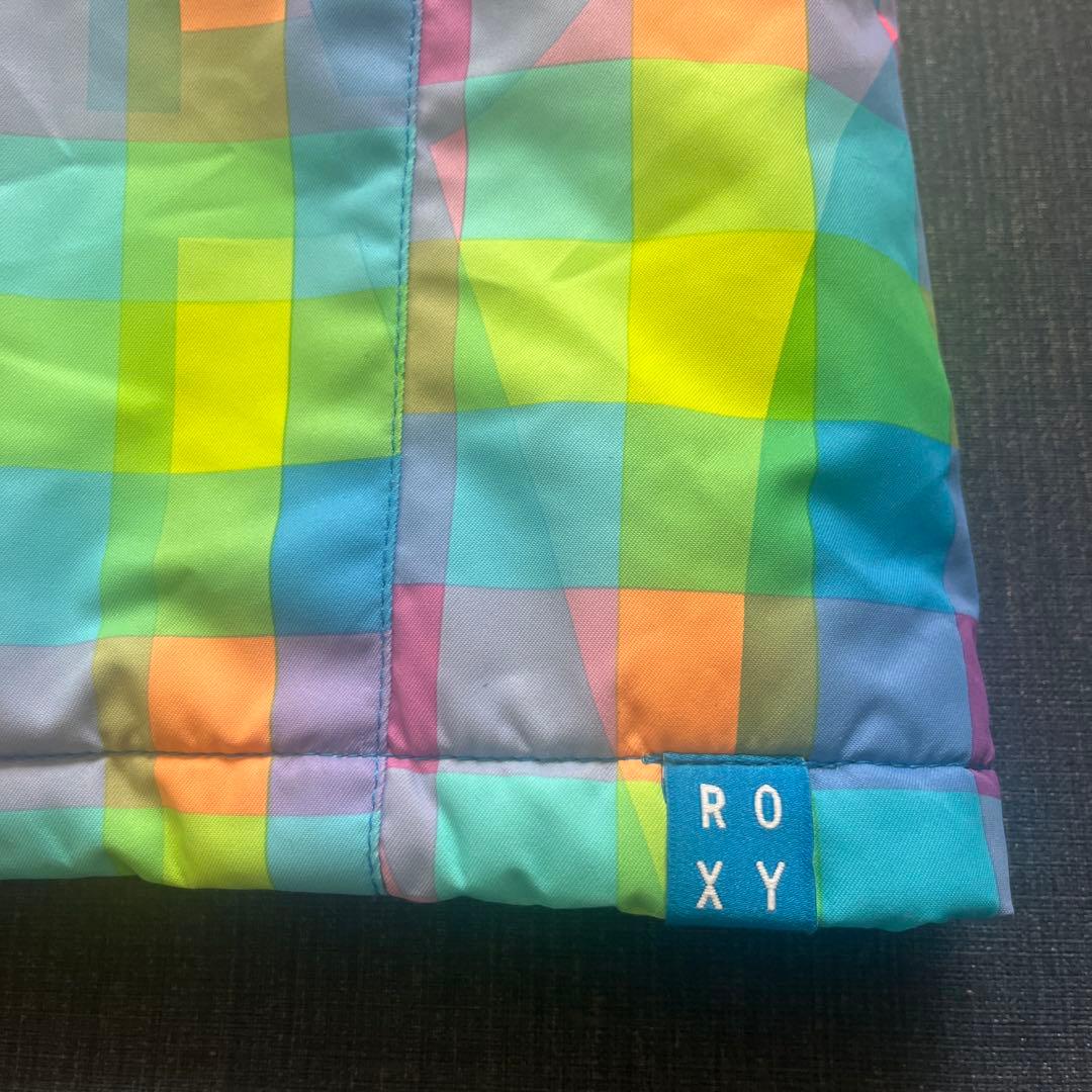 【美品】ROXYスキースノーボードウェア140150チェックキッズジャケット