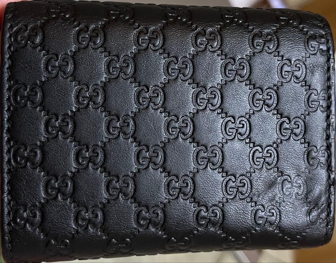 グッチ　GUCCI シマ　GG 6連キーケース　ゴールド金具　ブラック　鍵入れ