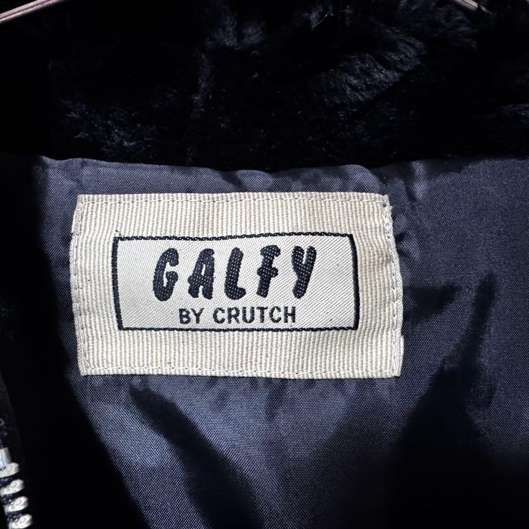 GALFY ガルフィ ビッグロゴ もこもこ フェイクファー ジャケット ロゴ