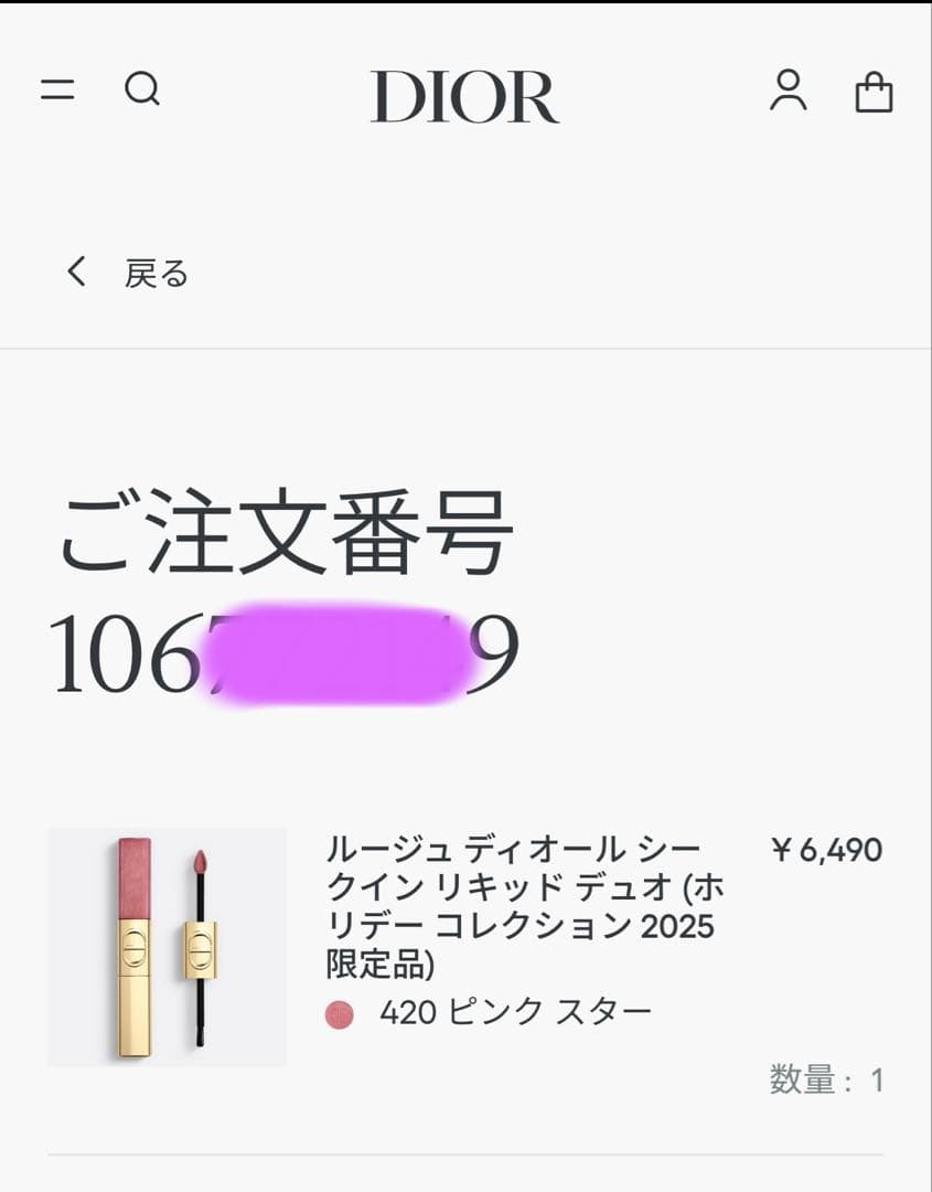 ルージュ ディオール シークイン リキッド デュオ 420(ホリデー限定品)