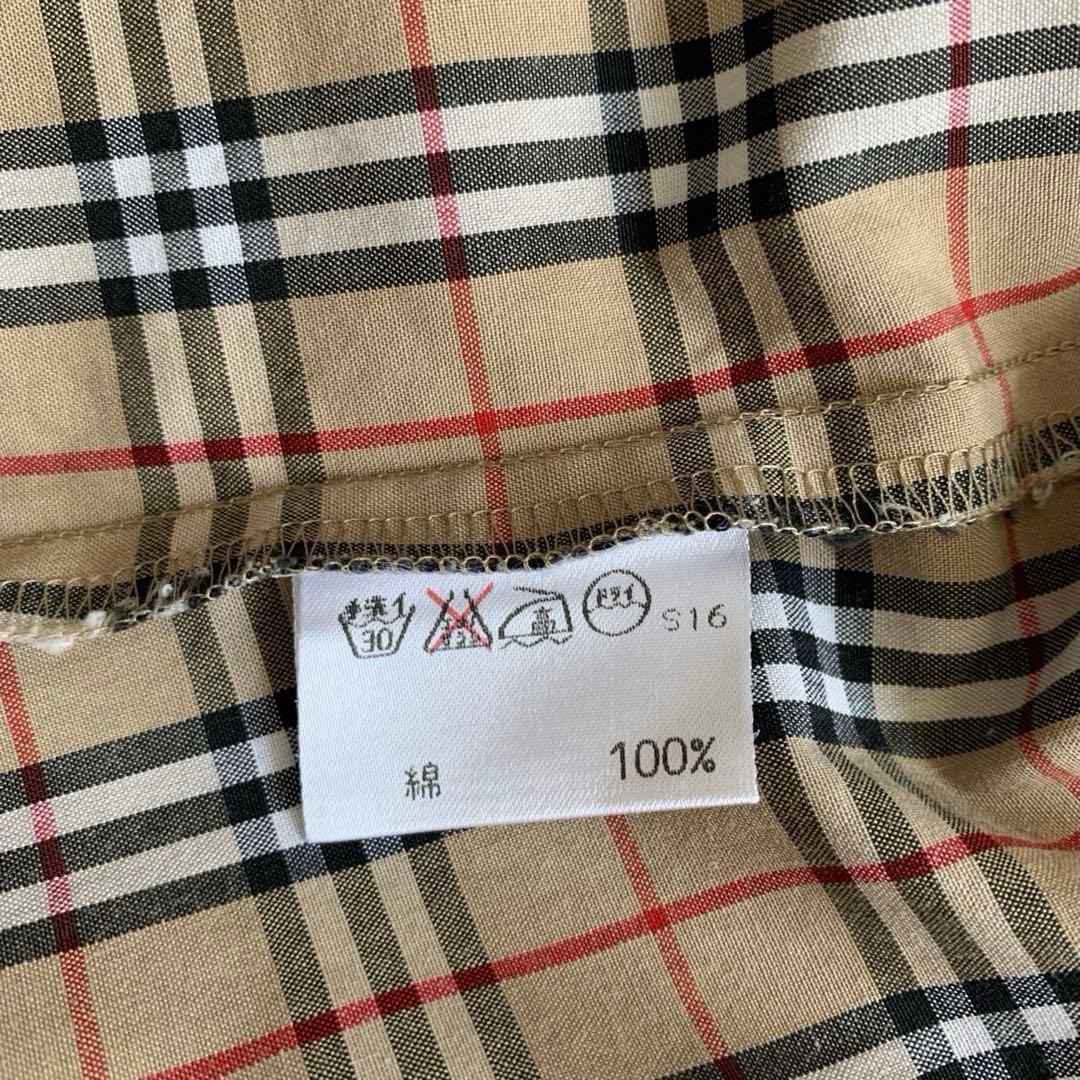 BURBERRY バーバリー　長袖ブラウス　ノバチェック　 M ホースロゴ刺繍