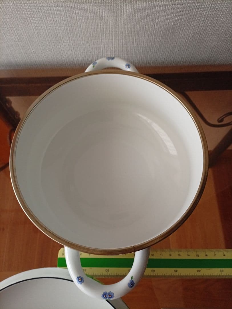 ルイピトー 花柄 ホーロー鍋 LP 両手鍋 レトロエジリー