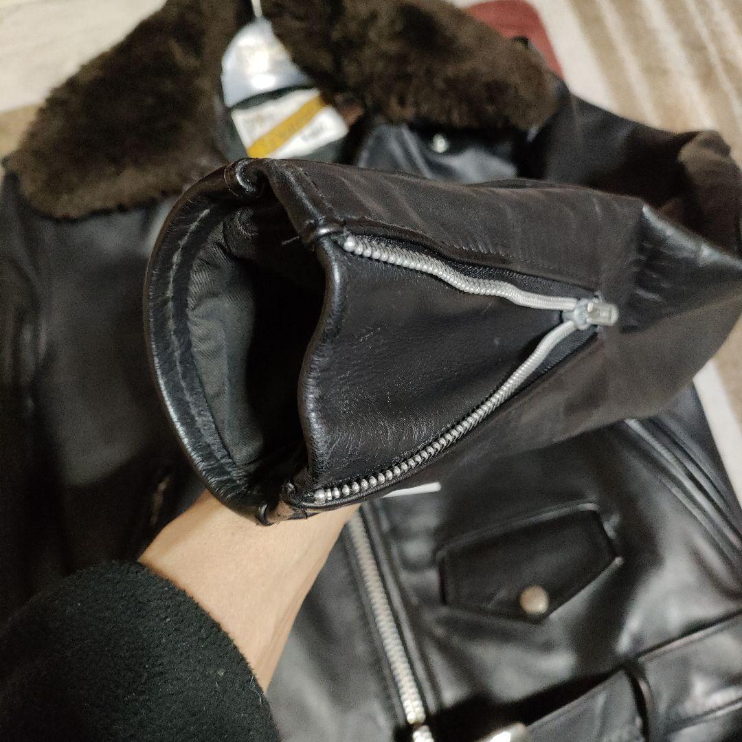 デッドストック級？？Schott６１８バイカータグ３４ボア襟無！
