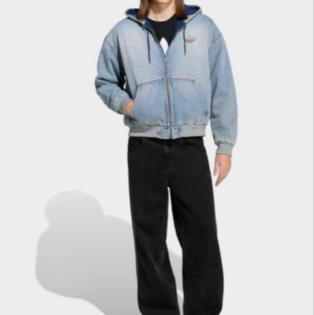 新品未使用　正規品　adidas デニム ジャケット　パーカー　ブルー　Sサイズ