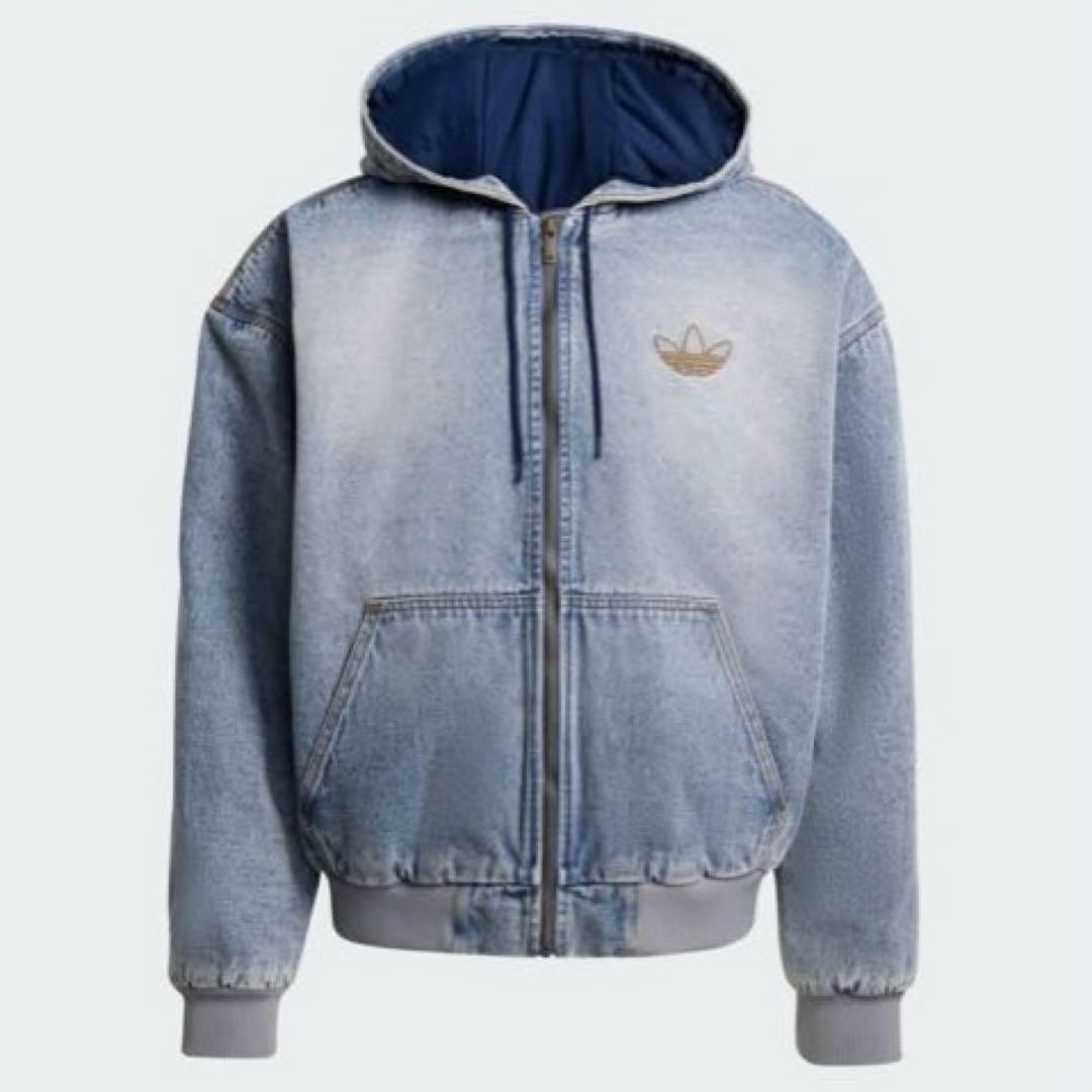 新品未使用　正規品　adidas デニム ジャケット　パーカー　ブルー　Sサイズ
