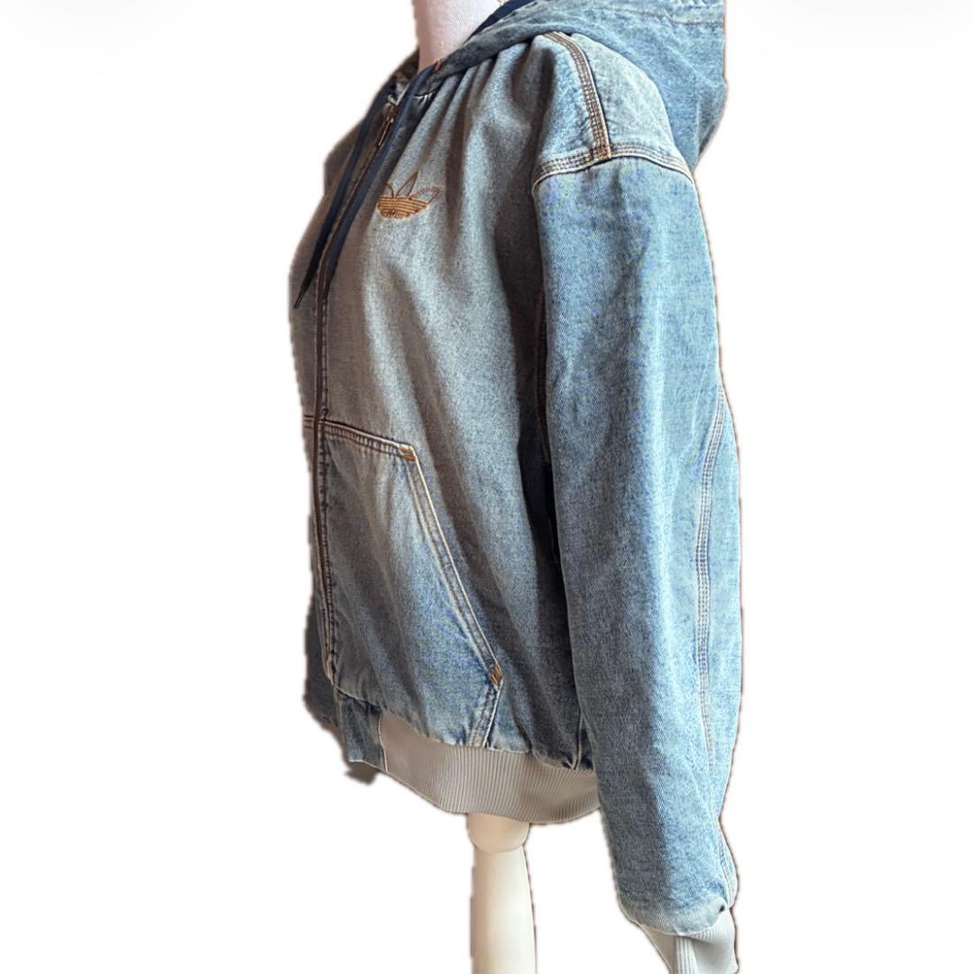 新品未使用　正規品　adidas デニム ジャケット　パーカー　ブルー　Sサイズ