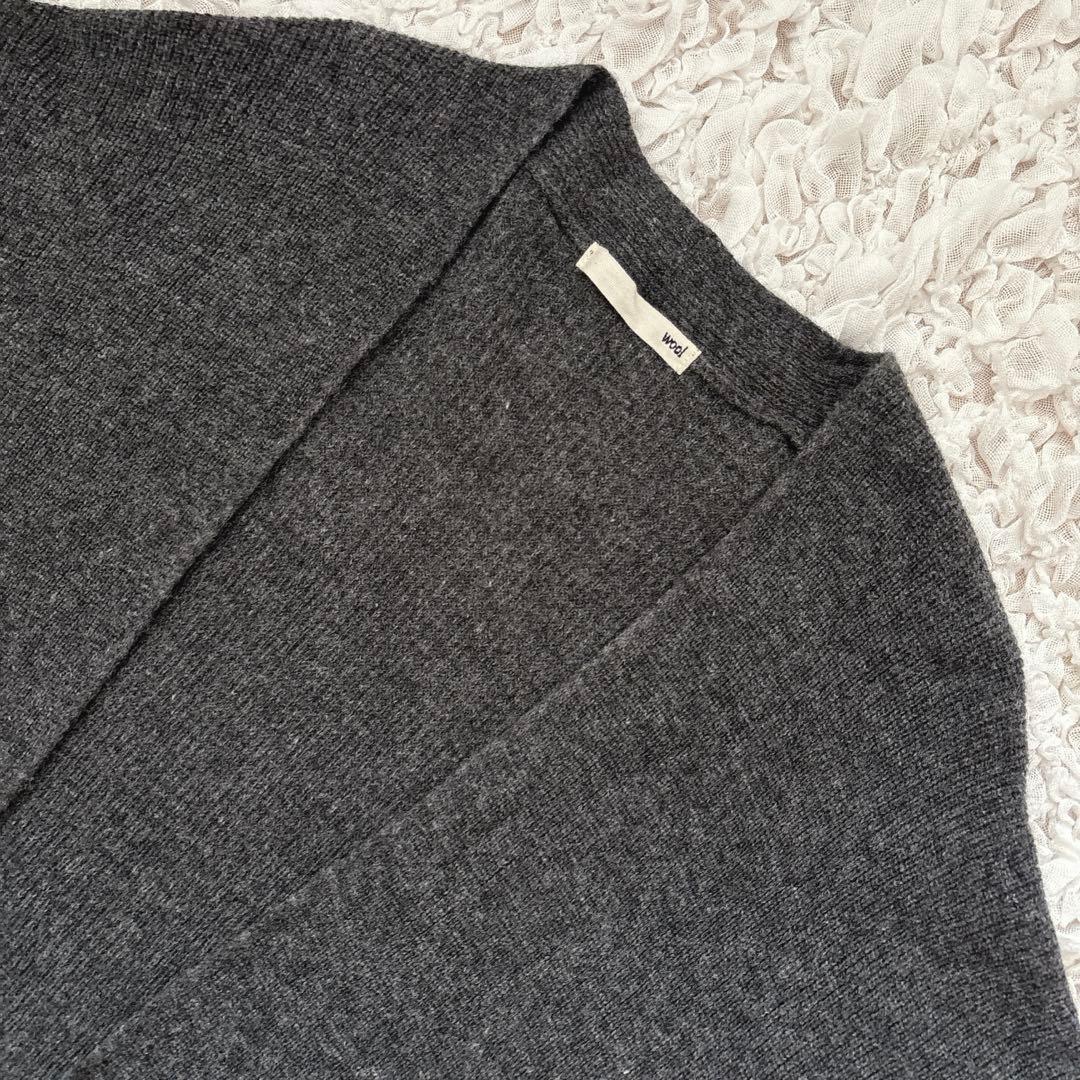 シロワン様　エヴァムエヴァ　ウール畦ロングベスト　wool 100%