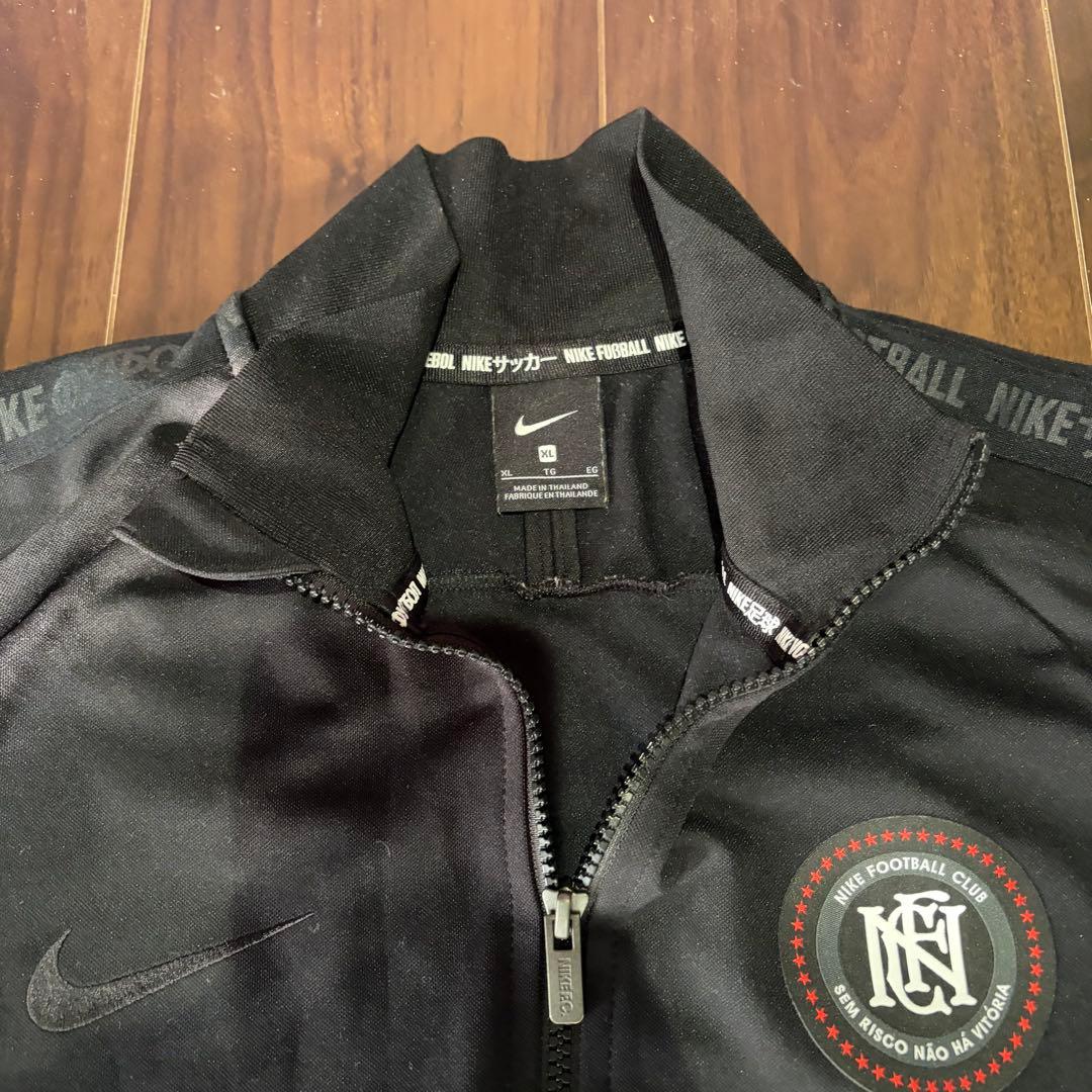 【美品】Nike FCブラック ジップアップ上下セット XLサイズ