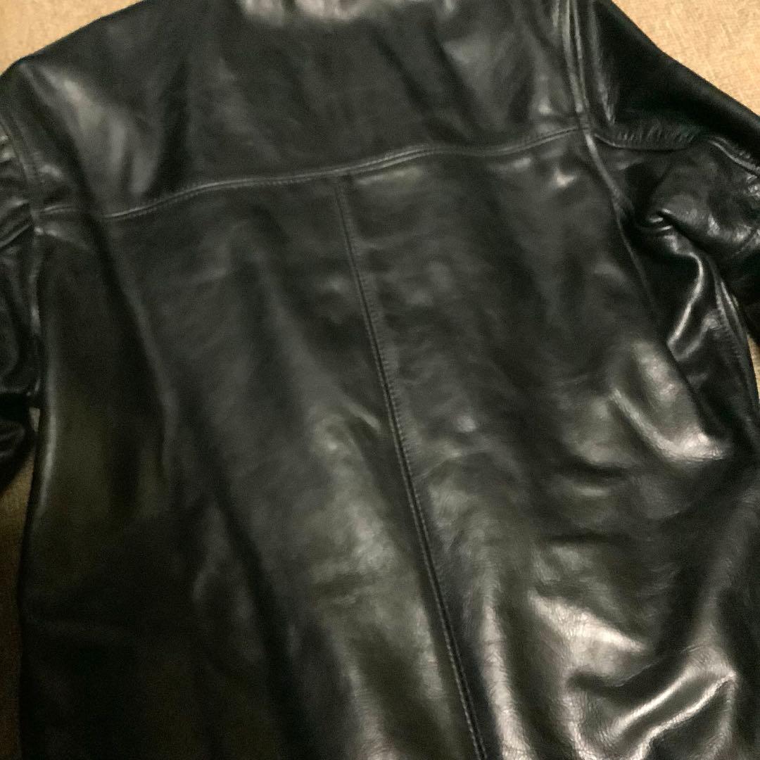 [希少] Aero Leather 黒ステアハイド バーンストーマー 本革 34