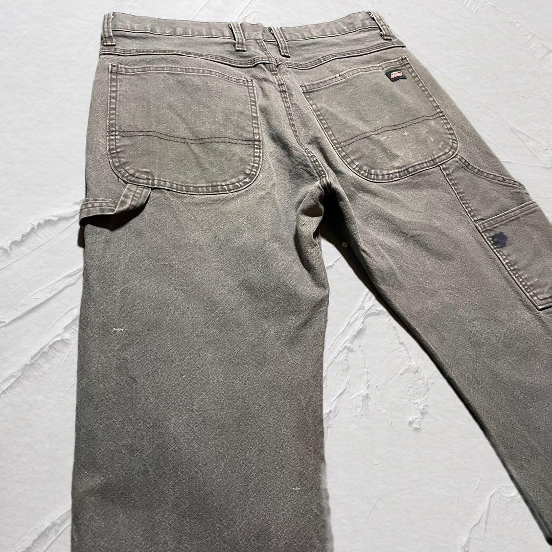 Dickies ペインターパンツ ダック フェード グレー W32 ワーク 古着