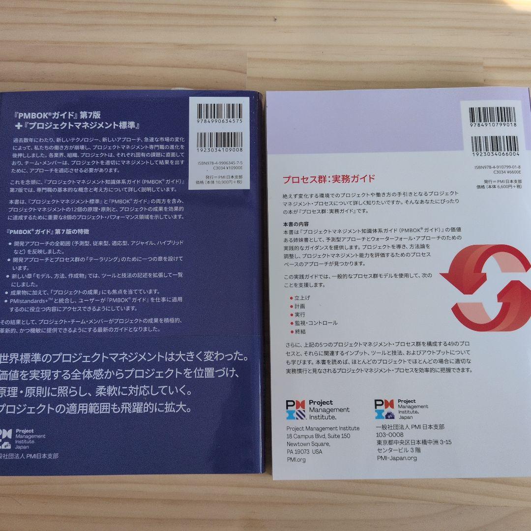 PMBOKガイド第7版、プロセス群実務ガイド 2冊セット