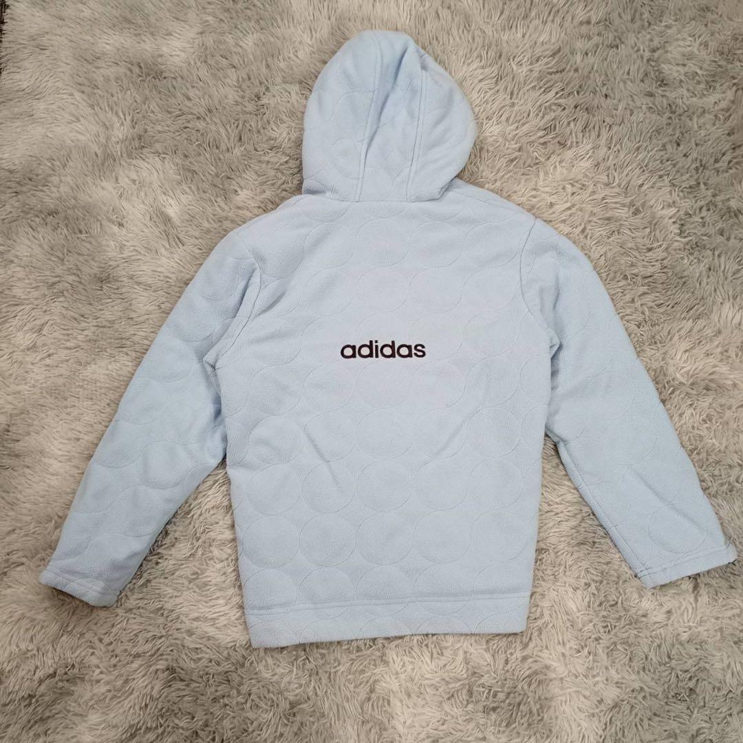アディダス adidas レディース リバーシブルジャケット M 無地 黒 白